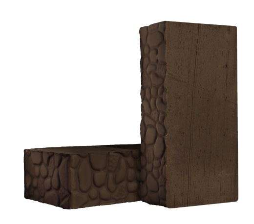 Рустик камушки коричневый