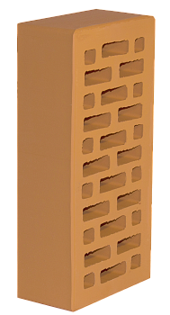 Кирпич лицевой одинарный (Абрикос)